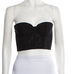 Tom Ford Strapless Black Corset Crop Top XS